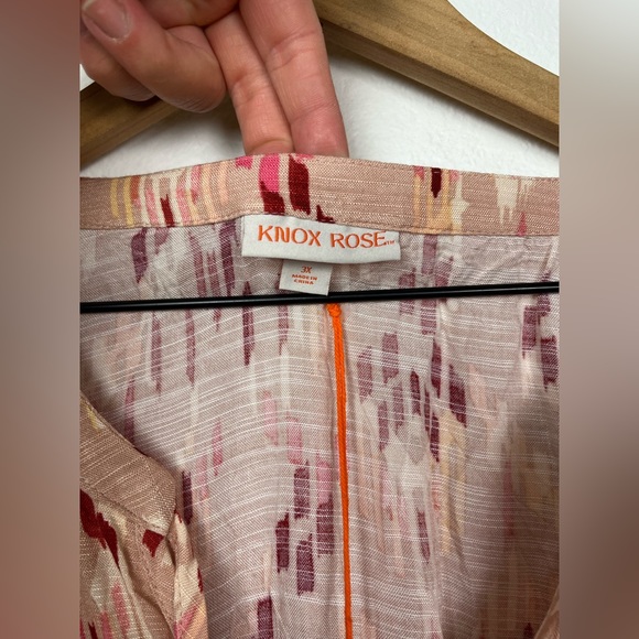 Knox Rose Women's Boho Hippy Flowy Rayon Midi Dress Large Pink Shade plus sz 3x - Picture 5 of 8